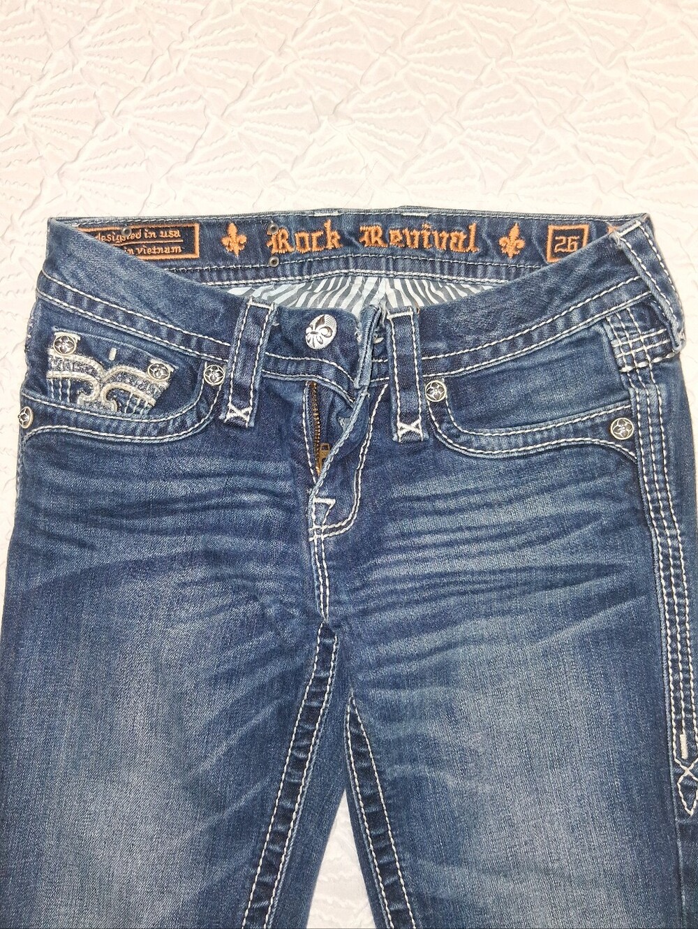 Rock Revival Women's Dark Blue Skinny Jeans - Picture 8 of 16